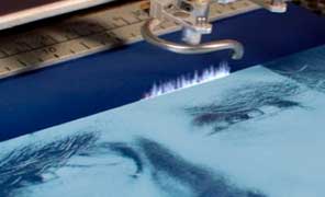 Photo laser engraving on outdoor grade metal